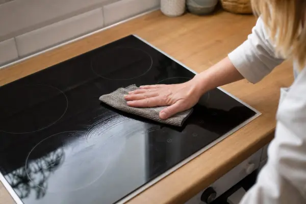 Plită vitroceramică pătată: cum cureți urmele fără să zgârii suprafața